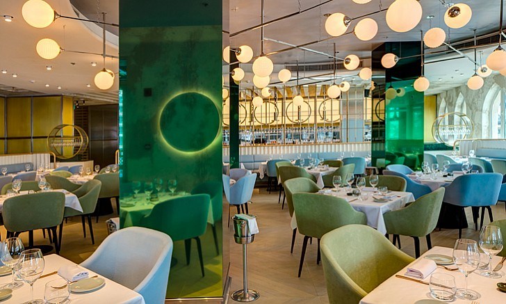 اللون الأخضر في تصميم المطاعم